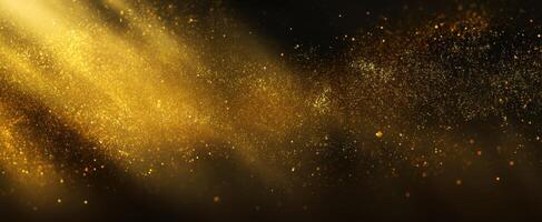 The shimmering gold dust creating a magical and elegant atmosphere for celebrations. photo