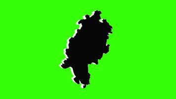 green screen 3d map of Hessen in Germany video