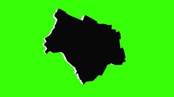 green screen 3d map of Buxtehude in germany video