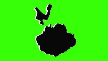 green screen 3d map of Bruchsal in germany video