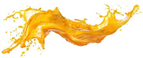 The vibrant splash of orange juice creating dynamic visual energy photo
