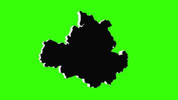 green screen 3d map of Dresden in Germany video