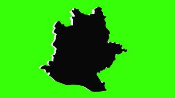 green screen 3d map of Stuttgart in germany video