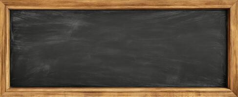 The blank chalkboard inviting creativity and learning in an educational setting photo