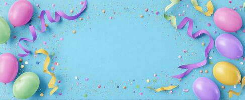 The colorful balloons and festive decorations create a cheerful party atmosphere. photo