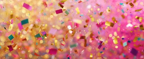 The Colorful Confetti Background Celebrating Joyful Moments in Life photo