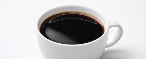 The Elegant Cup of Black Coffee on a Minimalist Background photo