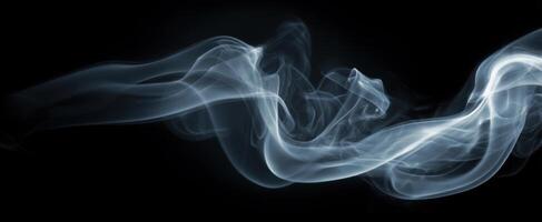 The flowing smoke ribbon creating an ethereal and artistic atmosphere. photo