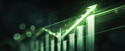 The Growth Chart Showcasing Ascending Financial Trends and Success Indicators photo