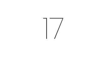 Modern countdown timer from 20 second to 0 second with black minimalist number on white number. 20 second clean countdown timer with minimalist style video