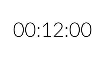 15 second countdown timer with black number on white background. Countdown timer modern from 15 second to 0 second. Clean and simple 15 second countdown timer video