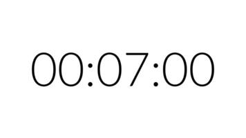 10 second countdown timer with black number on white background. Countdown timer modern from 10 second to 0 second. Clean and simple 10 second countdown timer video