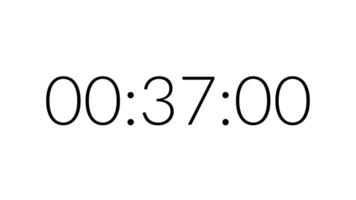 40 second countdown timer with black number on white background. Countdown timer modern from 40 second to 0 second. Clean and simple 40 second countdown timer video