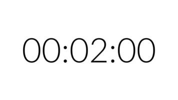 5 second countdown timer with black number on white background. Countdown timer modern from 5 second to 0 second. Clean and simple 5 second countdown timer video