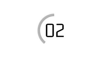 5 segundo segundo contagem regressiva cronômetro com circular animação em branco fundo. contagem regressiva cronômetro a partir de 5 segundo para 0 0 segundo com moderno tecnologia estilo video
