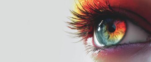 The Eye Captivatingly Enhanced with Striking Colors and Artful Details. photo