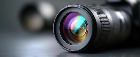 The Professional Camera Lens Highlighting Photographic Excellence and Artistry photo