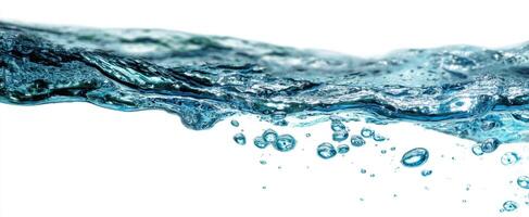 The mesmerizing movement of water with bubbles and gentle waves photo