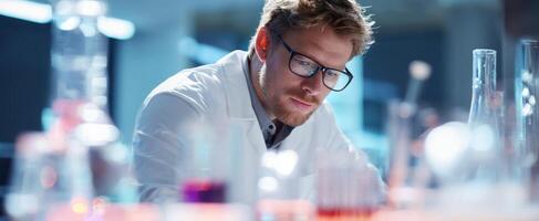 The Scientist Engaged in Researchin a Modern Laboratory Environment photo