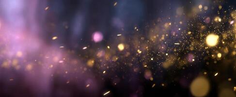 The mesmerizing blend of colorful sparkling lights in an abstract background. photo