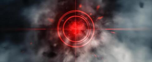 The Explosion of Light and Energy in a Dramatic Abstract Target Scene photo