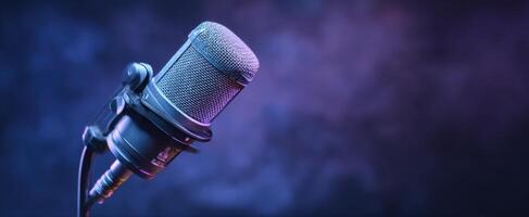 The high-quality microphone ready for an engaging audio performance. photo