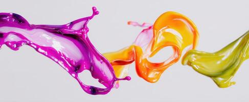 The Colorful Splash of Paint Captured in Dynamic Motion photo