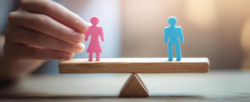 The balance of gender representation in today's modern workplace. photo
