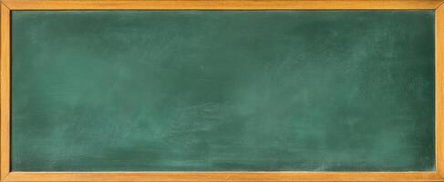 The blank chalkboard ready for educational messages and inspiring lessons. photo