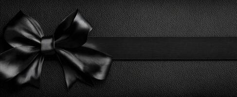 The Elegant Black Bow on a Textured Background for Special Occasions photo