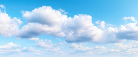 The Beautiful Clouds in a Bright Blue Sky Above photo