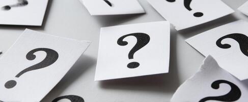 The collection of question marks inviting curiosity and exploration of ideas. photo