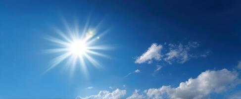 The Brilliant Sun Shining in a Clear Blue Sky photo