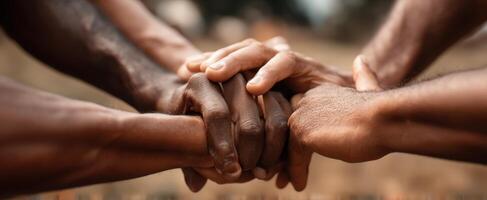The Hands of Unity Embracing Strength and Togetherness in Community. photo