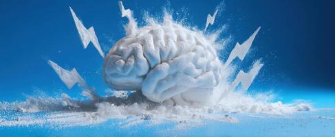 The Cloud Brain Experiencing an Electric Surge of Creative Energy photo