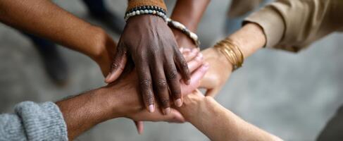 The Unity of Hands Together in a Collaborative Environment photo