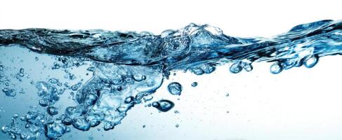 The sparkling water surface with bubbles and gentle waves. photo