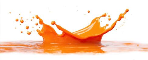 The vibrant orange splash creating an energetic and dynamic visual experience. photo
