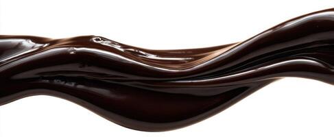 The Rich Chocolate Sauce Flowing in Elegant Waves photo