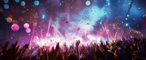 The vibrant celebration of a lively concert filled with energy and joy. photo