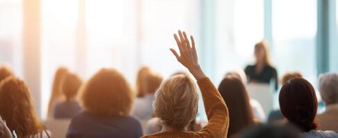 The audience engaged in a dynamic learning environment during a presentation. photo