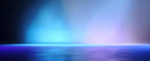 The Abstract Glow of Vibrant Blue and Purple Light Reflections photo