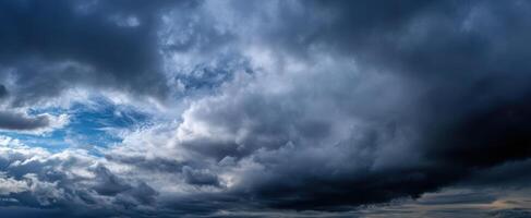 The Majestic Dark Clouds with Breathtaking Blue Sky Peeking Through photo
