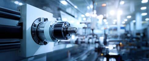 The advanced machinery showcasing precision engineering in a modern industrial setting. photo