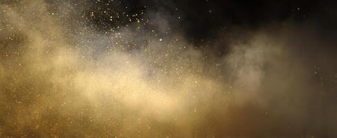 The captivating golden dust illuminated by soft ambient light photo