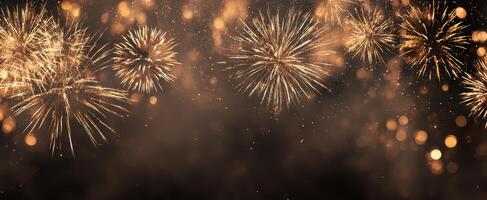 The Stunning Display of Fireworks Against a Dark Night Sky photo