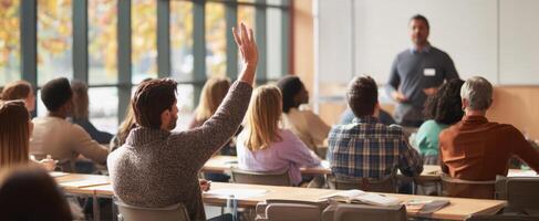 The Interactive Classroom Experience with Engaged Students and an Inspiring Teacher photo