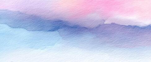 The watercolor landscape showcasing soft pastels and calming hues. photo