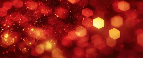 The sparkling hexagonal shapes create a warm and inviting atmosphere. photo