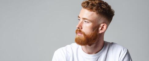 The Stylish Man with a Contemporary Beard and Captivating Expression photo